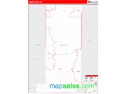 Liberty County, MT <br /> Wall Map <br /> Zip Code <br /> Red Line Style 2025 Map