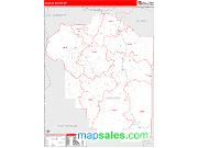 Madison County, MT <br /> Wall Map <br /> Zip Code <br /> Red Line Style 2025 Map