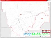 Musselshell County, MT <br /> Wall Map <br /> Zip Code <br /> Red Line Style 2025 Map