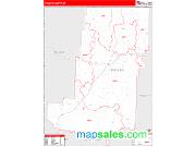 Phillips County, MT <br /> Wall Map <br /> Zip Code <br /> Red Line Style 2025 Map