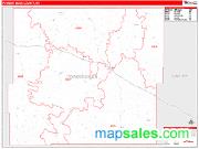 Powder River County, MT <br /> Wall Map <br /> Zip Code <br /> Red Line Style 2025 Map