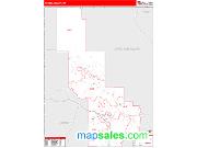 Powell County, MT <br /> Wall Map <br /> Zip Code <br /> Red Line Style 2025 Map