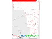Rosebud County, MT <br /> Wall Map <br /> Zip Code <br /> Red Line Style 2025 Map