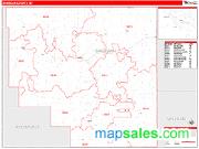 Sheridan County, MT <br /> Wall Map <br /> Zip Code <br /> Red Line Style 2025 Map
