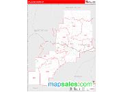 Stillwater County, MT <br /> Wall Map <br /> Zip Code <br /> Red Line Style 2025 Map
