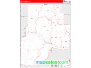Valley County, MT <br /> Wall Map <br /> Zip Code <br /> Red Line Style 2025 Map