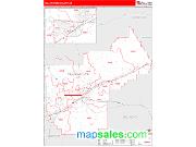 Yellowstone County, MT <br /> Wall Map <br /> Zip Code <br /> Red Line Style 2025 Map
