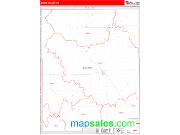 Boone County, NE <br /> Wall Map <br /> Zip Code <br /> Red Line Style 2025 Map