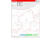 Butler County, NE <br /> Wall Map <br /> Zip Code <br /> Red Line Style 2025 Map