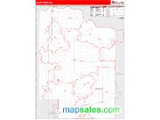 Cedar County, NE <br /> Wall Map <br /> Zip Code <br /> Red Line Style 2025 Map