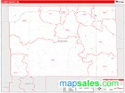 Cherry County, NE <br /> Wall Map <br /> Zip Code <br /> Red Line Style 2025 Map
