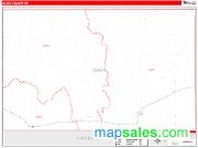Dundy County, NE <br /> Wall Map <br /> Zip Code <br /> Red Line Style 2025 Map