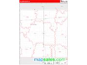 Fillmore County, NE <br /> Wall Map <br /> Zip Code <br /> Red Line Style 2025 Map