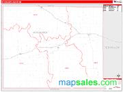 Hitchcock County, NE <br /> Wall Map <br /> Zip Code <br /> Red Line Style 2025 Map
