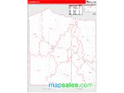 Holt County, NE <br /> Wall Map <br /> Zip Code <br /> Red Line Style 2025 Map