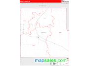 Morrill County, NE <br /> Wall Map <br /> Zip Code <br /> Red Line Style 2025 Map