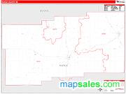 Nance County, NE <br /> Wall Map <br /> Zip Code <br /> Red Line Style 2025 Map