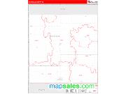 Nuckolls County, NE <br /> Wall Map <br /> Zip Code <br /> Red Line Style 2025 Map