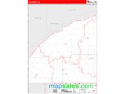 Polk County, NE <br /> Wall Map <br /> Zip Code <br /> Red Line Style 2025 Map
