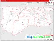 Sarpy County, NE <br /> Wall Map <br /> Zip Code <br /> Red Line Style 2025 Map