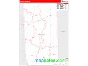 Sheridan County, NE <br /> Wall Map <br /> Zip Code <br /> Red Line Style 2025 Map