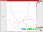 Sherman County, NE <br /> Wall Map <br /> Zip Code <br /> Red Line Style 2025 Map