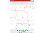 York County, NE <br /> Wall Map <br /> Zip Code <br /> Red Line Style 2025 Map
