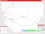 Churchill County, NV <br /> Wall Map <br /> Zip Code <br /> Red Line Style 2025 Map