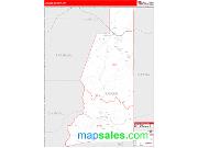 Lander County, NV <br /> Wall Map <br /> Zip Code <br /> Red Line Style 2025 Map