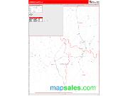 Lincoln County, NV <br /> Wall Map <br /> Zip Code <br /> Red Line Style 2025 Map