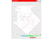 Mineral County, NV <br /> Wall Map <br /> Zip Code <br /> Red Line Style 2025 Map