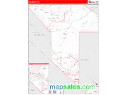 Nye County, NV <br /> Wall Map <br /> Zip Code <br /> Red Line Style 2025 Map