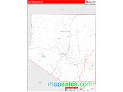 White Pine County, NV <br /> Wall Map <br /> Zip Code <br /> Red Line Style 2025 Map