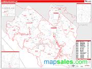 Cumberland County, NJ <br /> Wall Map <br /> Zip Code <br /> Red Line Style 2025 Map