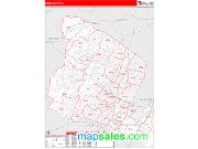 Essex County, NJ <br /> Wall Map <br /> Zip Code <br /> Red Line Style 2025 Map