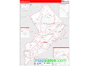Warren County, NJ <br /> Wall Map <br /> Zip Code <br /> Red Line Style 2025 Map