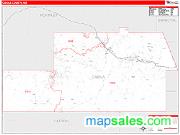 Cibola County, NM <br /> Wall Map <br /> Zip Code <br /> Red Line Style 2025 Map