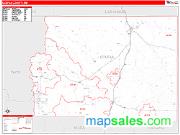 Colfax County, NM <br /> Wall Map <br /> Zip Code <br /> Red Line Style 2025 Map