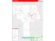 Grant County, NM <br /> Wall Map <br /> Zip Code <br /> Red Line Style 2025 Map