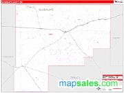 Guadalupe County, NM <br /> Wall Map <br /> Zip Code <br /> Red Line Style 2025 Map