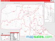 Rio Arriba County, NM <br /> Wall Map <br /> Zip Code <br /> Red Line Style 2025 Map