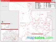 Sandoval County, NM <br /> Wall Map <br /> Zip Code <br /> Red Line Style 2025 Map