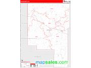 Union County, NM <br /> Wall Map <br /> Zip Code <br /> Red Line Style 2025 Map