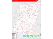 Columbia County, NY <br /> Wall Map <br /> Zip Code <br /> Red Line Style 2025 Map