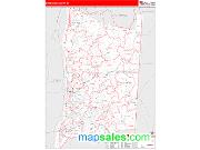 Dutchess County, NY <br /> Wall Map <br /> Zip Code <br /> Red Line Style 2025 Map