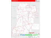 Livingston County, NY <br /> Wall Map <br /> Zip Code <br /> Red Line Style 2025 Map