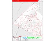 Rockland County, NY <br /> Wall Map <br /> Zip Code <br /> Red Line Style 2025 Map