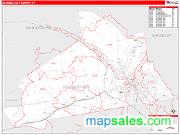 Schenectady County, NY <br /> Wall Map <br /> Zip Code <br /> Red Line Style 2025 Map