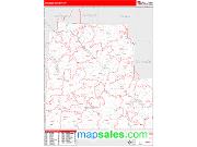 Steuben County, NY <br /> Wall Map <br /> Zip Code <br /> Red Line Style 2025 Map