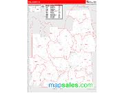 Tioga County, NY <br /> Wall Map <br /> Zip Code <br /> Red Line Style 2025 Map